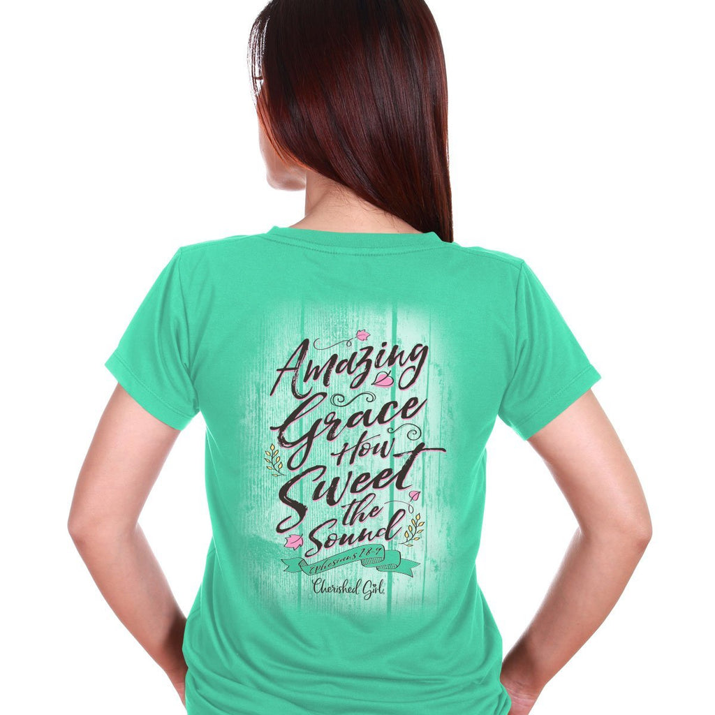 Cherished Girl Amazing Grace How Sweet the Sound - Adult & Kids T-Shirts, Sweatshirts & Hoodies apparel design preview 1