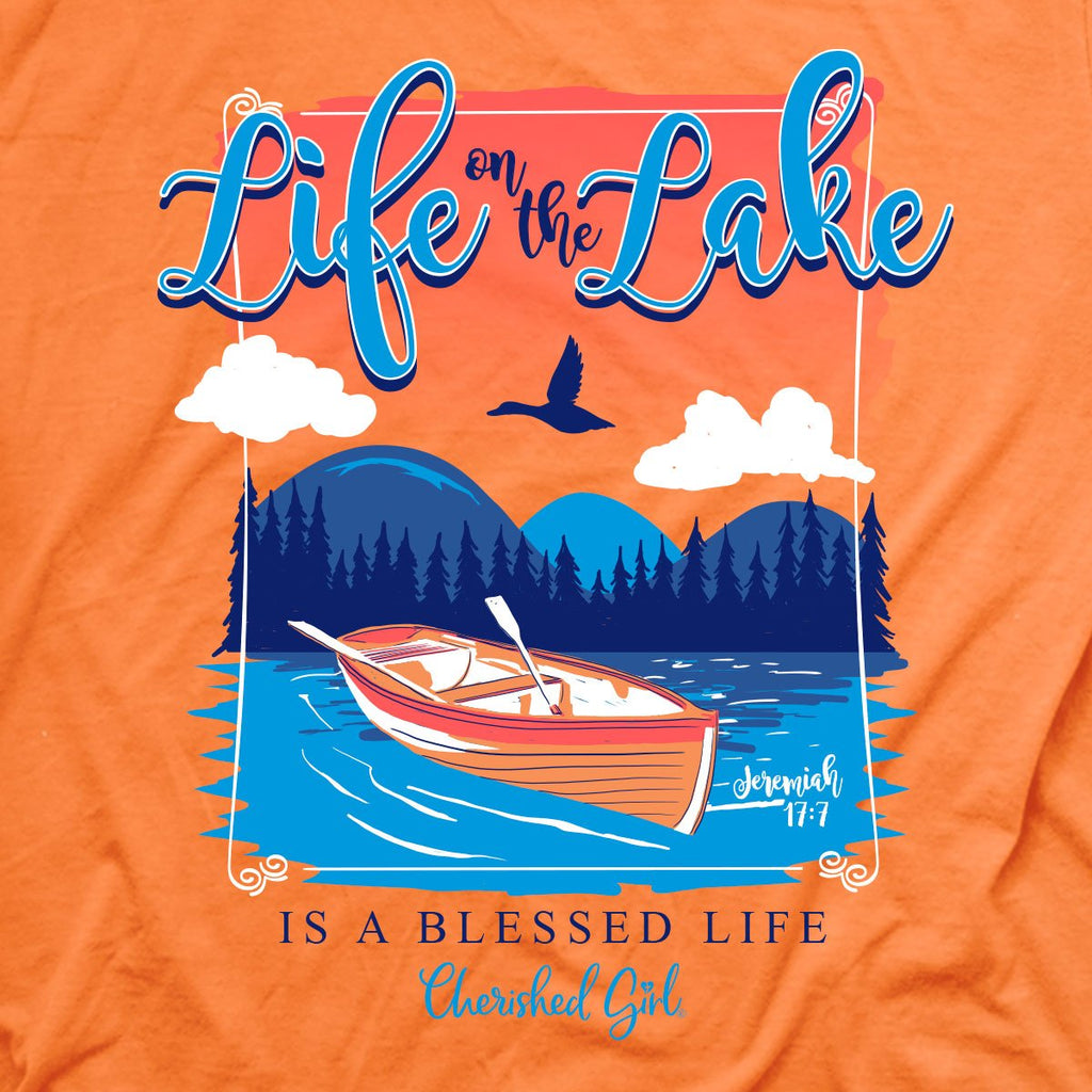 Cherished Girl Life On The Lake Christian - Adult & Kids T-Shirts, Sweatshirts & Hoodies apparel design preview 2