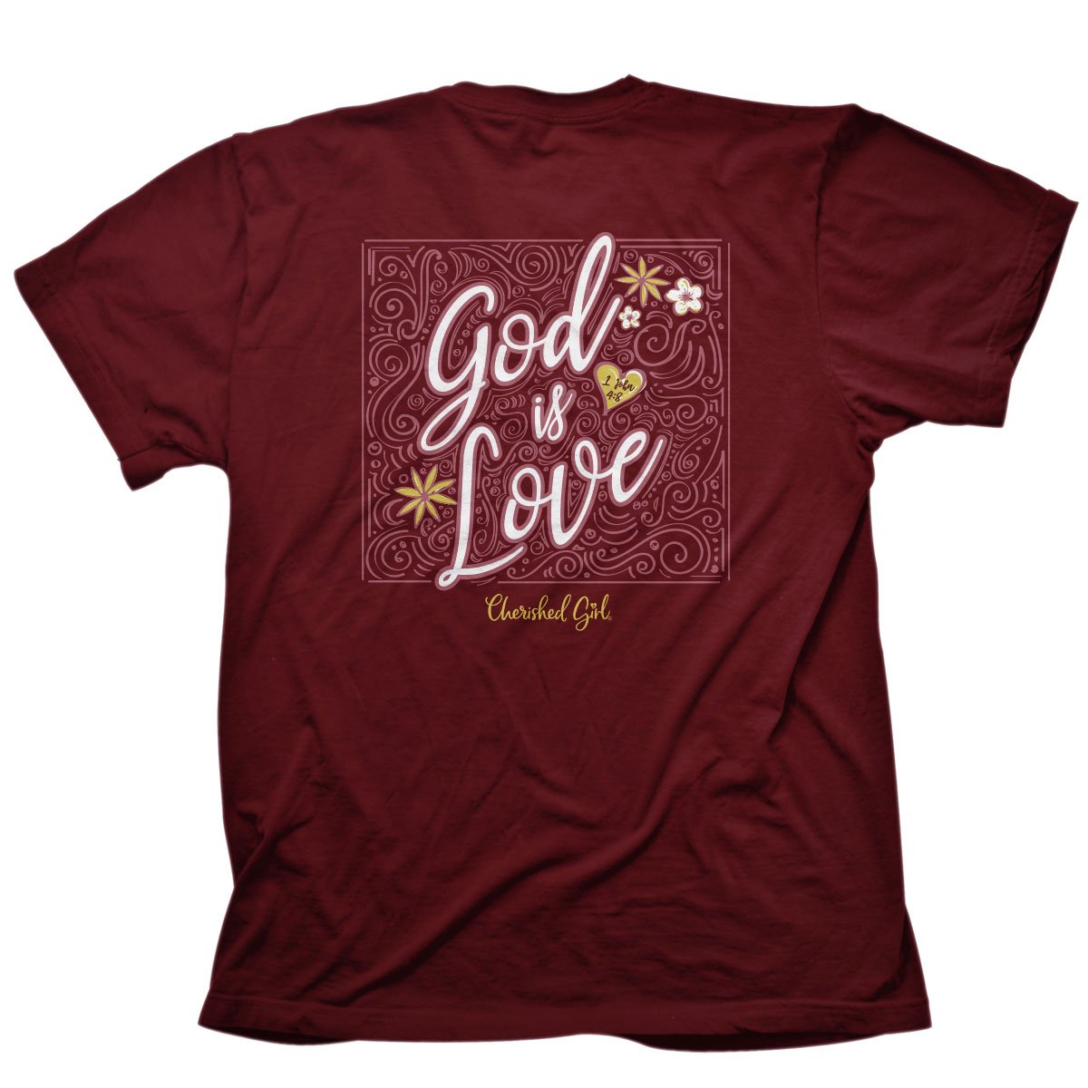 Cherished Girl God Is Love Faith - Adult & Kids T-Shirts, Sweatshirts & Hoodies apparel design preview 1