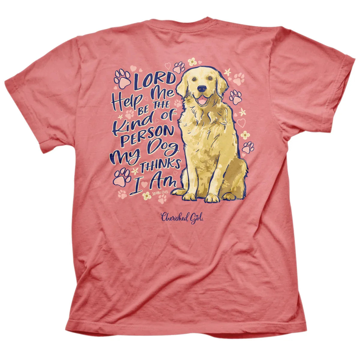 Cherished Girl My Dog Thinks I am Christian - Adult & Kids T-Shirts, Sweatshirts & Hoodies apparel design preview 1