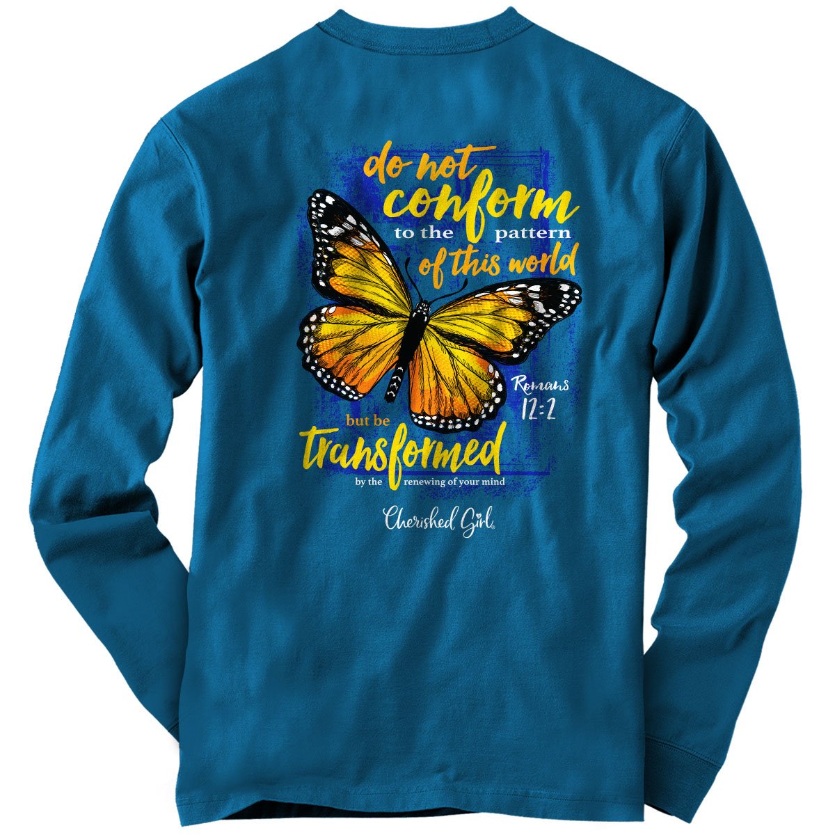 Cherished Girl Transformed Butterfly Faith - Adult & Kids T-Shirts, Sweatshirts & Hoodies apparel design preview 1