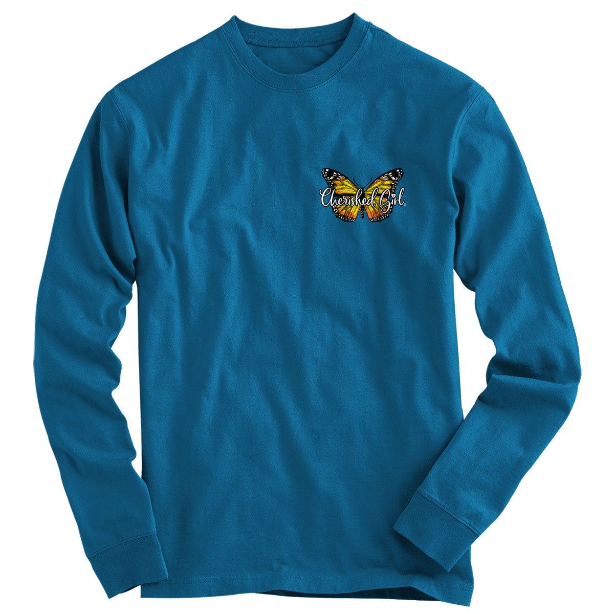 Cherished Girl Transformed Butterfly Faith - Adult & Kids T-Shirts, Sweatshirts & Hoodies apparel design preview 2