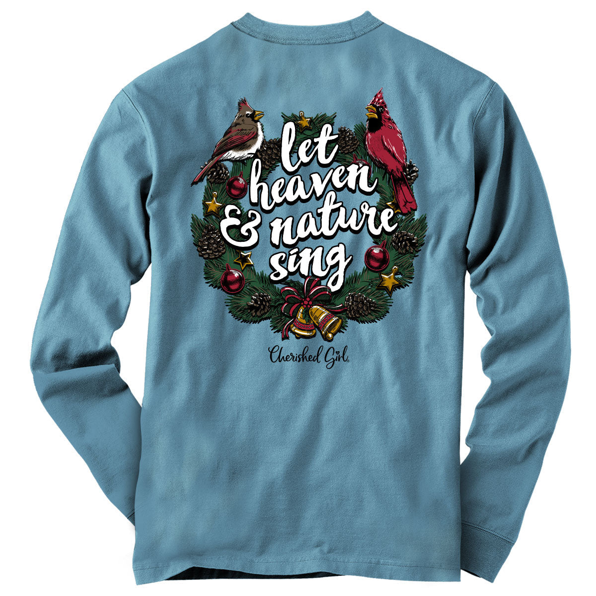 Cherished Girl Cardinal Christmas - Adult & Kids T-Shirts, Sweatshirts & Hoodies apparel design preview 1