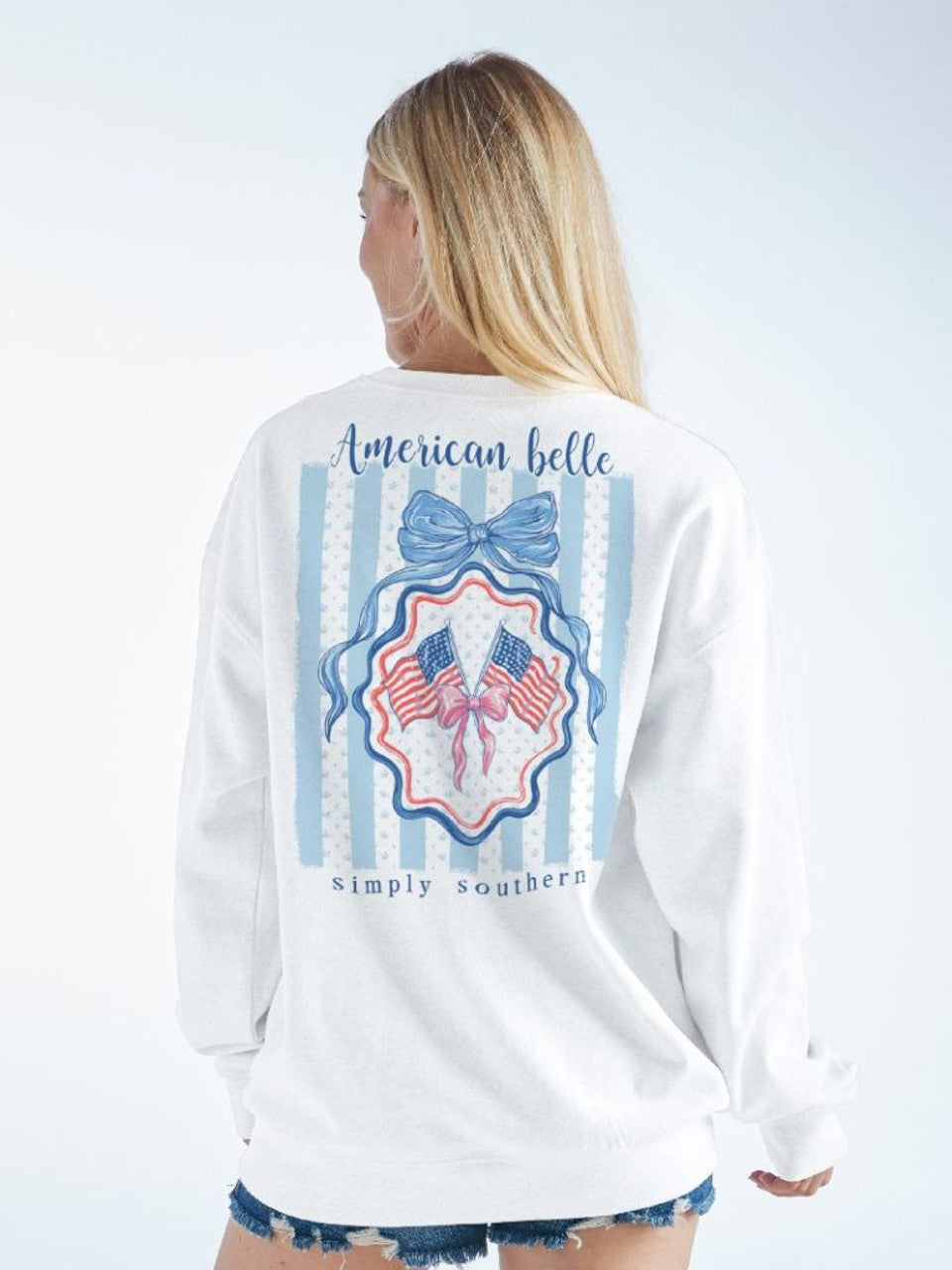 Simply Southern American Belle Crew - Adult & Kids T-Shirts, Sweatshirts & Hoodies apparel design preview 1