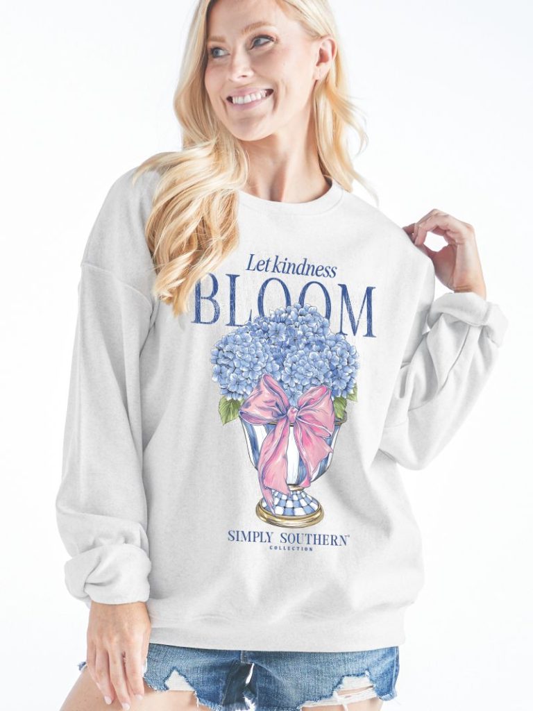 Simply Southern Kindness Bloom Crew - Adult & Kids T-Shirts, Sweatshirts & Hoodies apparel design preview 1