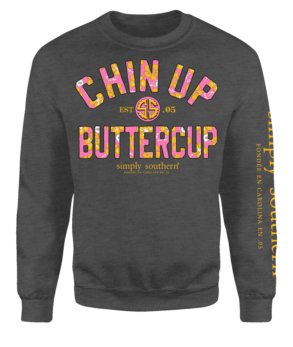 SALE Simply Southern Chin Up Buttercup Crew - Adult & Kids T-Shirts, Sweatshirts & Hoodies apparel design preview 2