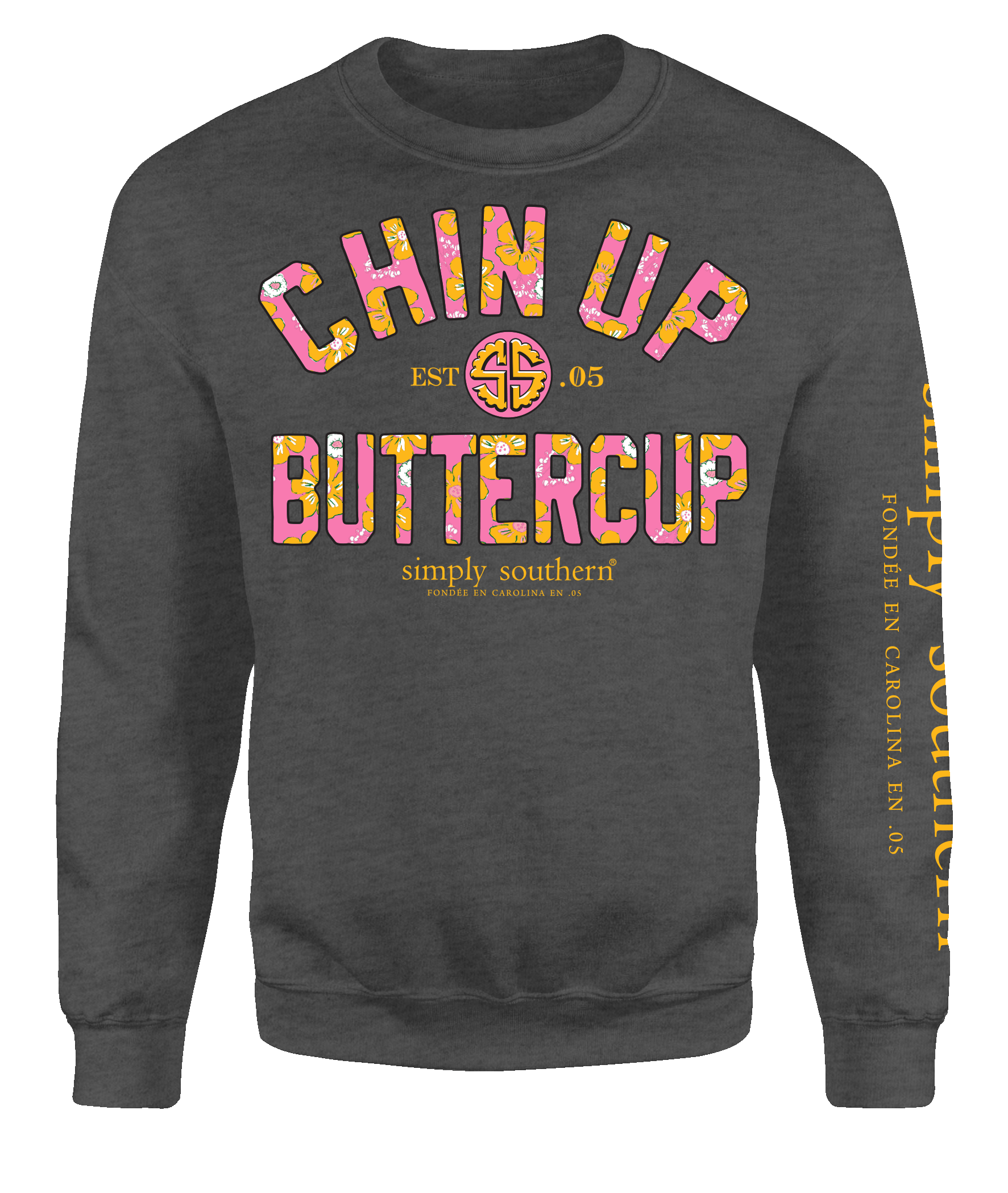 SALE Simply Southern Chin Up Buttercup Crew - Adult & Kids T-Shirts, Sweatshirts & Hoodies apparel design preview 2