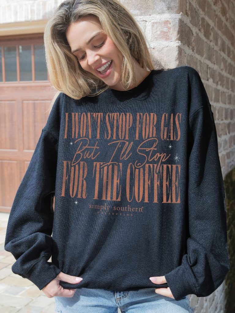 Simply Southern Stop For The Coffee Crew - Adult & Kids T-Shirts, Sweatshirts & Hoodies apparel design preview 1