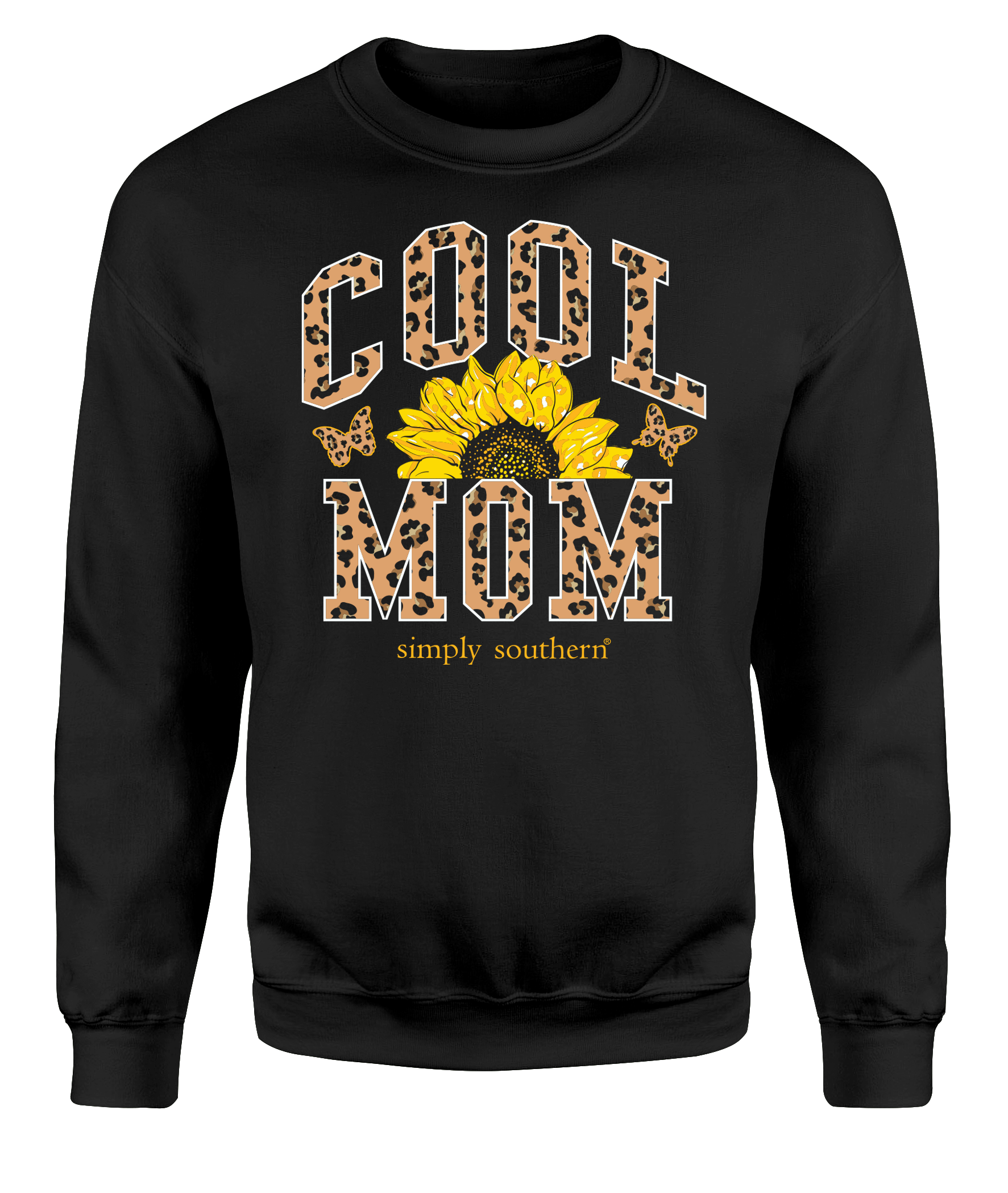 Simply Southern Leopard Cool Mom Crew - Adult & Kids T-Shirts, Sweatshirts & Hoodies apparel design preview 2