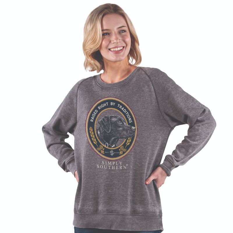 SALE Simply Southern Raised Right Dog Crew - Adult & Kids T-Shirts, Sweatshirts & Hoodies apparel design preview 1