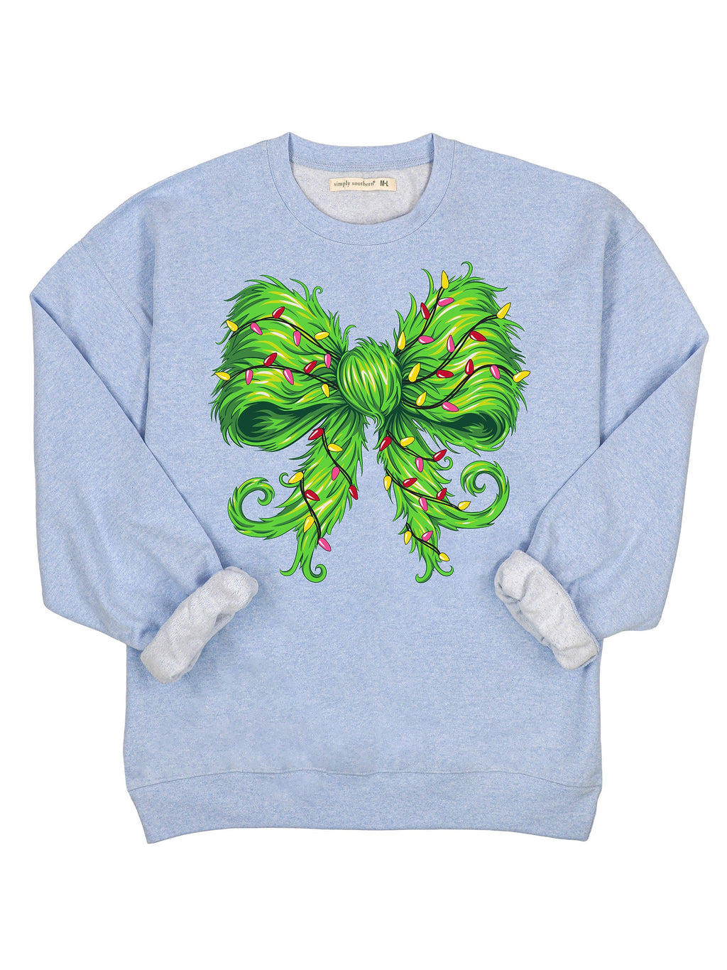 Simply Southern Green Bow Holiday Crew - Adult & Kids T-Shirts, Sweatshirts & Hoodies apparel design preview 2