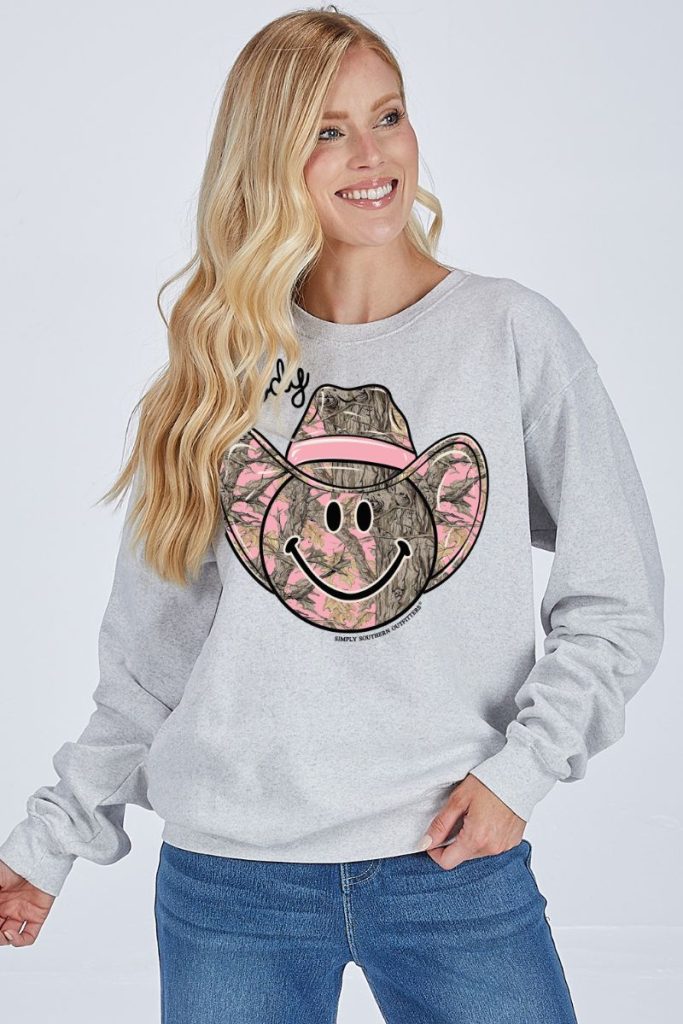 Simply Southern Howdy Camo Crew - Adult & Kids T-Shirts, Sweatshirts & Hoodies apparel design preview 1