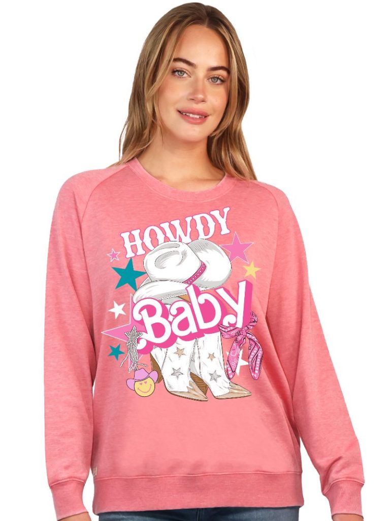 Simply Southern Howdy Baby Crew - Adult & Kids T-Shirts, Sweatshirts & Hoodies apparel design preview 2