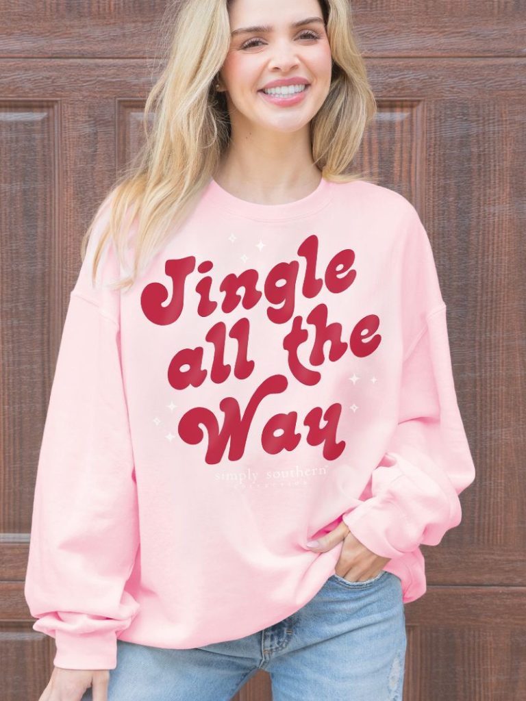 Simply Southern Jingle Holiday Crew - Adult & Kids T-Shirts, Sweatshirts & Hoodies apparel design preview 1