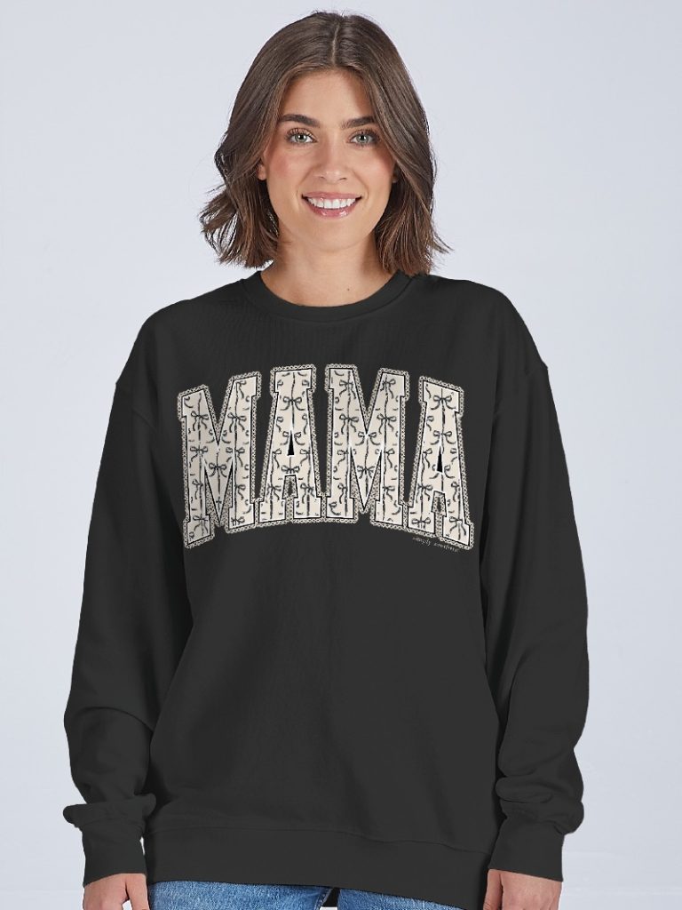 Simply Southern Bow Mama Crew - Adult & Kids T-Shirts, Sweatshirts & Hoodies apparel design preview 1