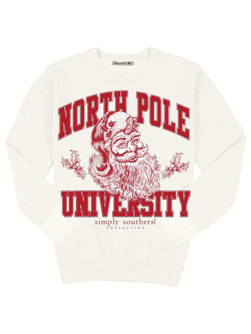 Simply Southern North Pole Santa Holiday Crew - Adult & Kids T-Shirts, Sweatshirts & Hoodies apparel design preview 2