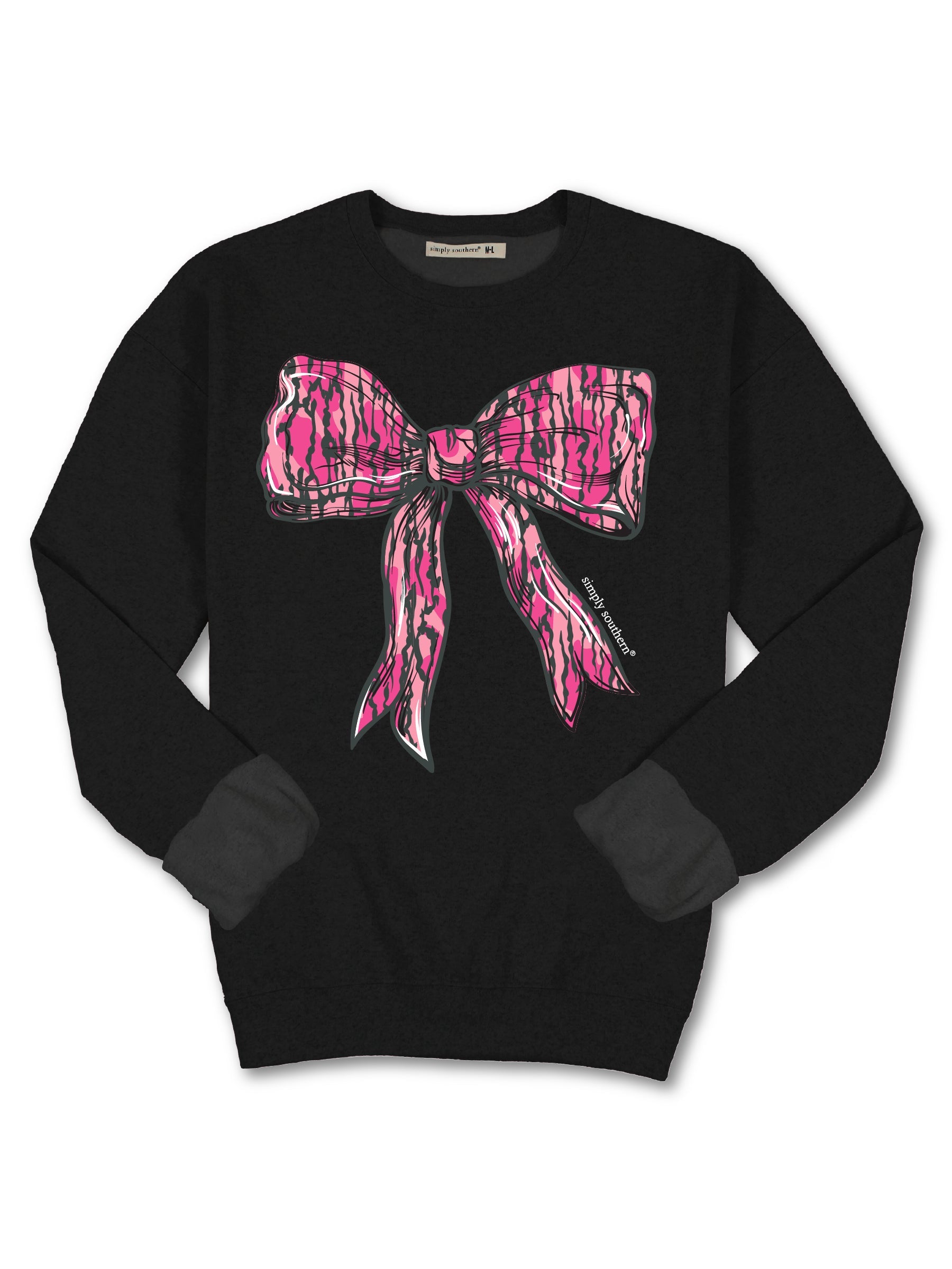 Simply Southern Black Camo Bow Crew - Adult & Kids T-Shirts, Sweatshirts & Hoodies apparel design preview 2