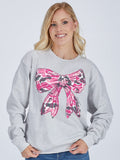 Simply Southern Pink Camo Bow Crew - Adult & Kids T-Shirts, Sweatshirts & Hoodies apparel design preview 1