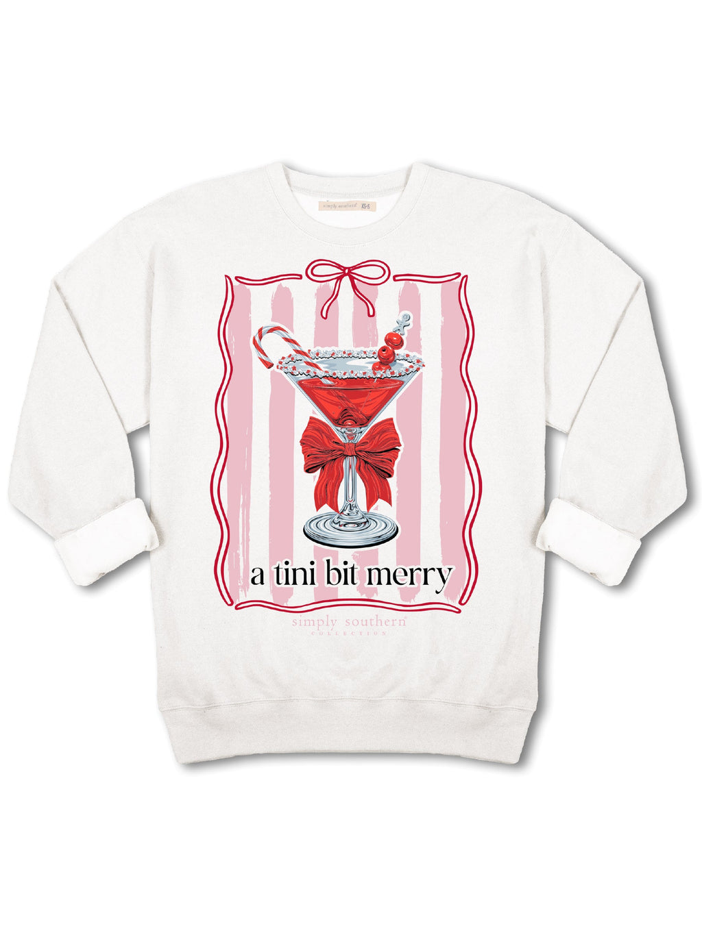 Simply Southern Tini Bit Merry Holiday Crew - Adult & Kids T-Shirts, Sweatshirts & Hoodies apparel design preview 2