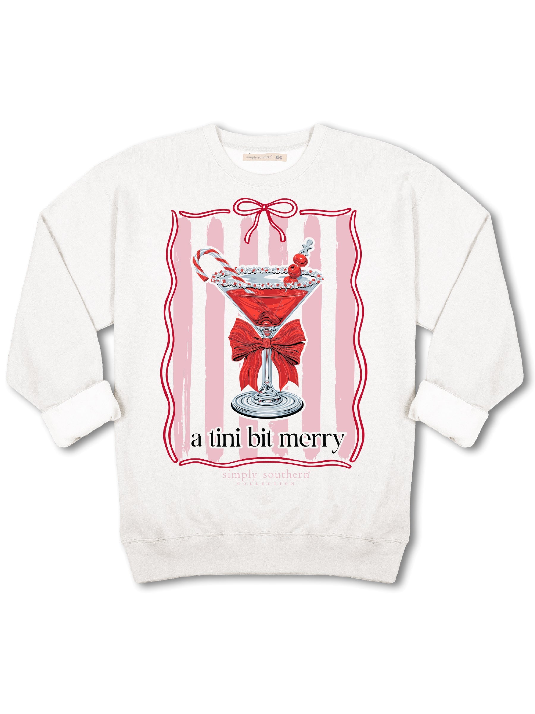 Simply Southern Tini Bit Merry Holiday Crew - Adult & Kids T-Shirts, Sweatshirts & Hoodies apparel design preview 2