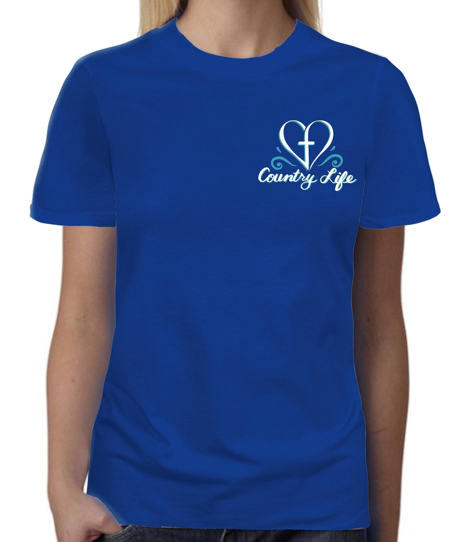 Country Life Southern Attitude Jesus In My Heart - Adult & Kids T-Shirts, Sweatshirts & Hoodies apparel design preview 2