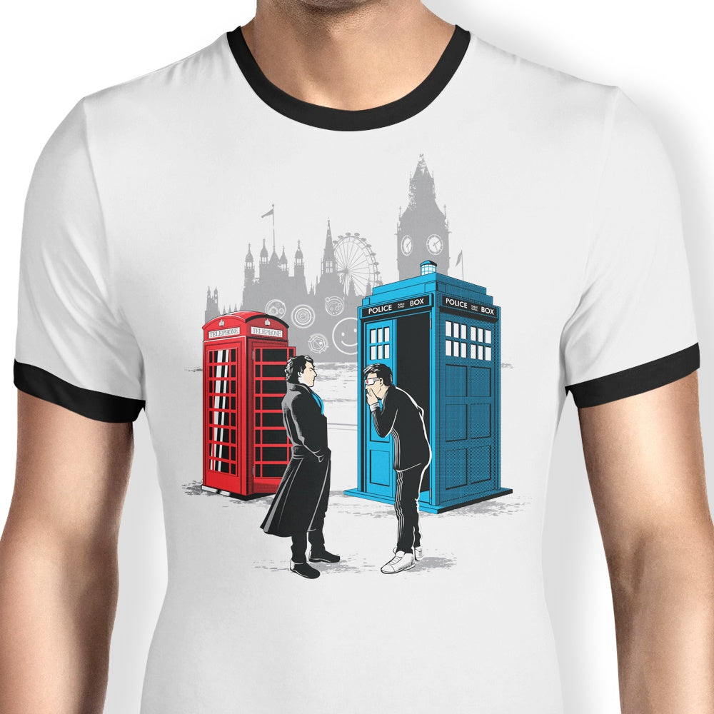Cabins Collide Ringer - Adult & Kids T-Shirts, Sweatshirts & Hoodies apparel design preview 1