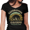 Caerbannog Caverns National Park Women's V-Neck - Adult & Kids T-Shirts, Sweatshirts & Hoodies apparel design preview 1