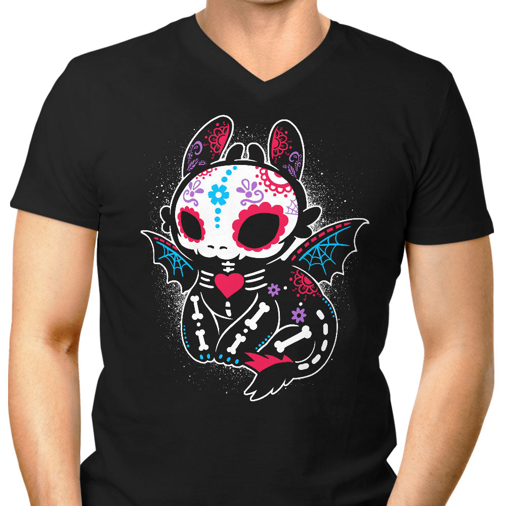 Calavera Fury Men's V-Neck - Adult & Kids T-Shirts, Sweatshirts & Hoodies apparel design preview 1