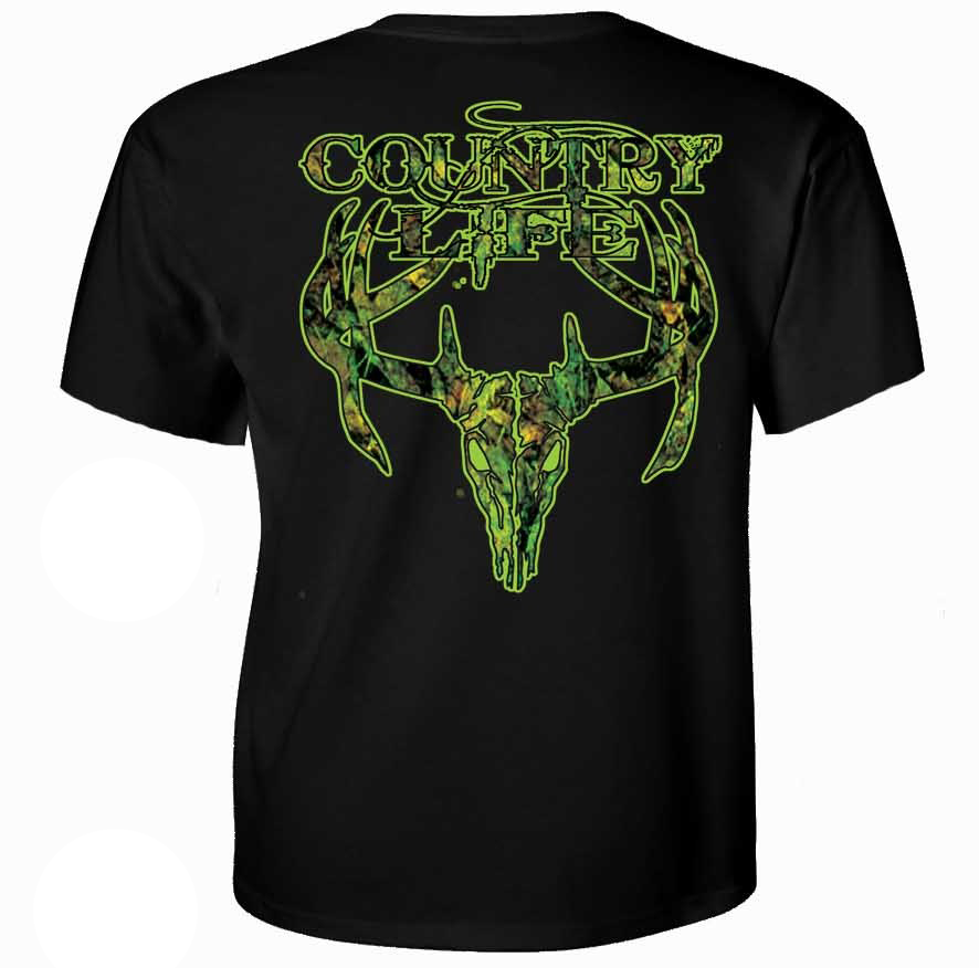 Country Life Outfitters Black Green Camo Realtree - Adult & Kids T-Shirts, Sweatshirts & Hoodies apparel design preview 1