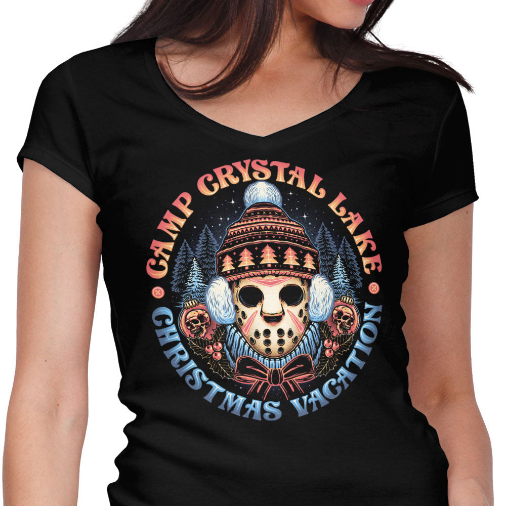 Camp Christmas Women's V-Neck - Adult & Kids T-Shirts, Sweatshirts & Hoodies apparel design preview 1