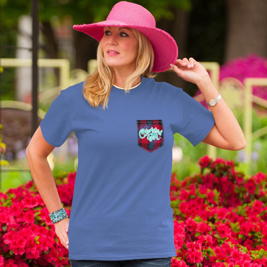 Cherished Girl Jesus Makes Me a Happy Camper Plaid - Adult & Kids T-Shirts, Sweatshirts & Hoodies apparel design preview 2