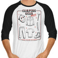 Camping Gear Basics 3/4 Sleeve Raglan - Adult & Kids T-Shirts, Sweatshirts & Hoodies apparel design preview 1