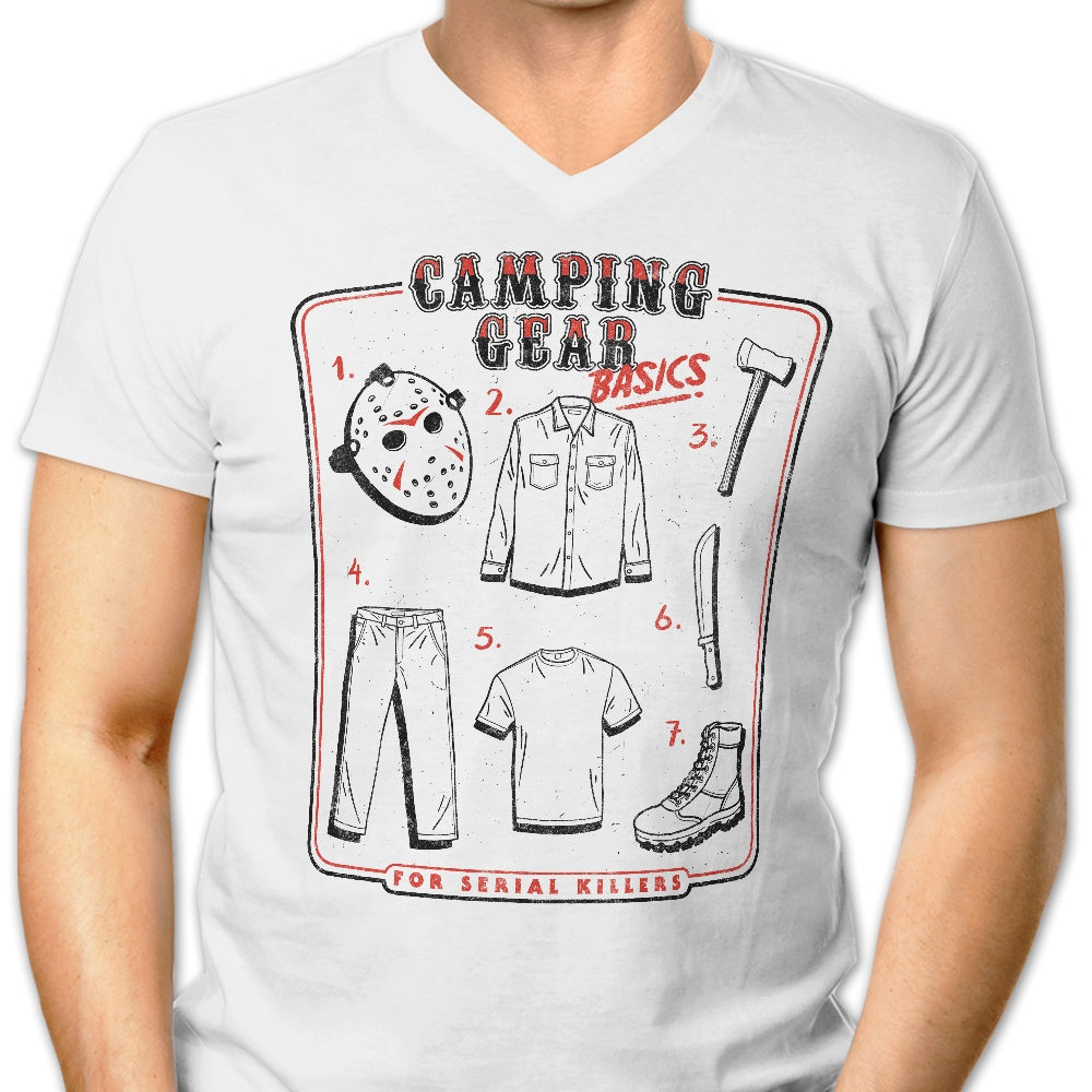 Camping Gear Basics Men's V-Neck - Adult & Kids T-Shirts, Sweatshirts & Hoodies apparel design preview 1