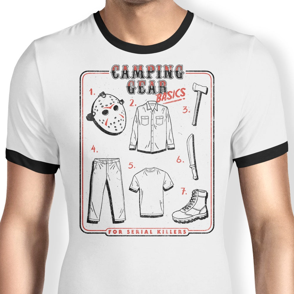 Camping Gear Basics Ringer - Adult & Kids T-Shirts, Sweatshirts & Hoodies apparel design preview 1
