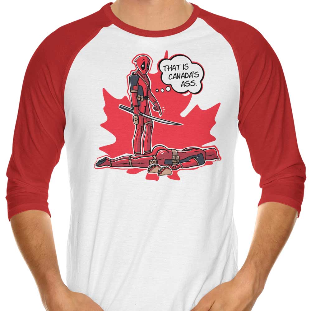 Canada's Behind 3/4 Sleeve Raglan - Adult & Kids T-Shirts, Sweatshirts & Hoodies apparel design preview 1