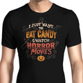 Candy and Horror Movies Men's Apparel - Adult & Kids T-Shirts, Sweatshirts & Hoodies apparel design preview 1