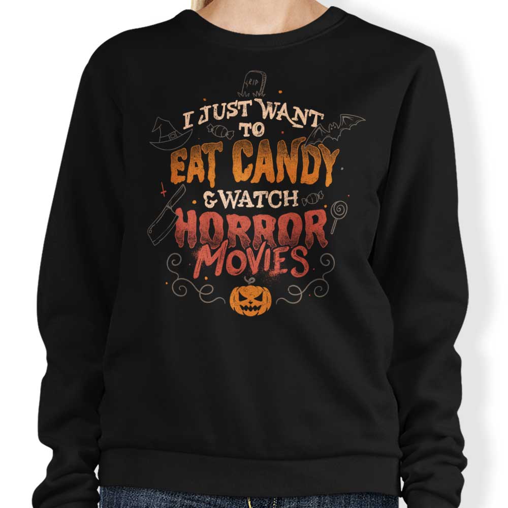 Candy and Horror Movies - Adult & Kids T-Shirts, Sweatshirts & Hoodies apparel design preview 1