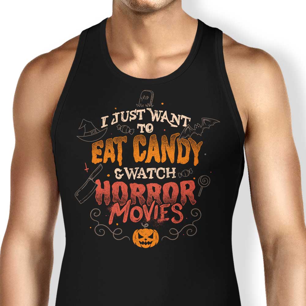 Candy and Horror Movies Tank Top - Adult & Kids T-Shirts, Sweatshirts & Hoodies apparel design preview 1