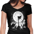 Caped Silhouette Women's V-Neck - Adult & Kids T-Shirts, Sweatshirts & Hoodies apparel design preview 1