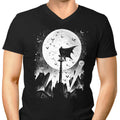 Caped Silhouette Men's V-Neck - Adult & Kids T-Shirts, Sweatshirts & Hoodies apparel design preview 1