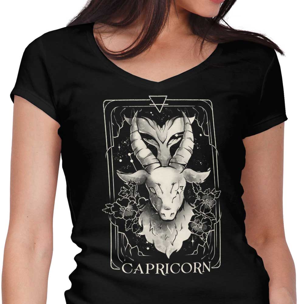 Capricorn (Edu.Ely) Women's V-Neck - Adult & Kids T-Shirts, Sweatshirts & Hoodies apparel design preview 1