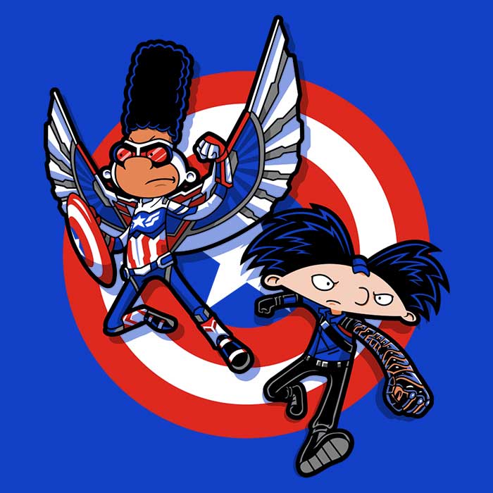 Captain Tallhair and Football Soldier Men's Apparel - Adult & Kids T-Shirts, Sweatshirts & Hoodies apparel design preview 2