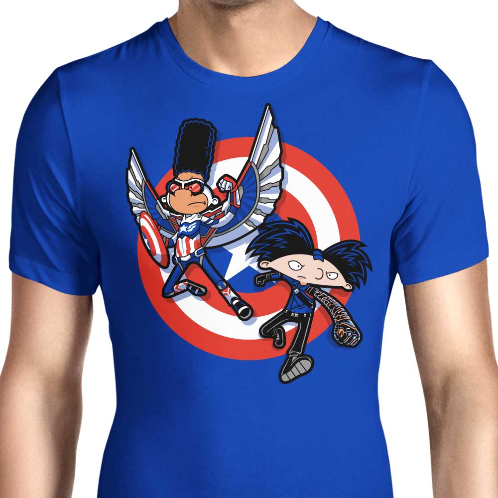 Captain Tallhair and Football Soldier Men's Apparel - Adult & Kids T-Shirts, Sweatshirts & Hoodies apparel design preview 1