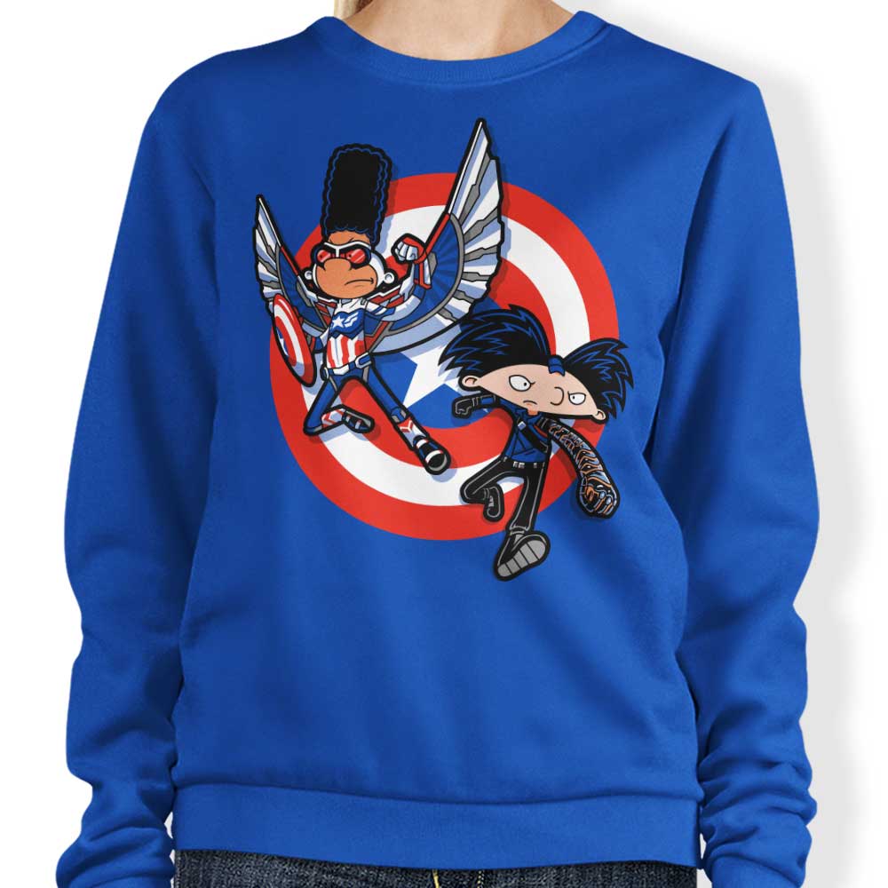 Captain Tallhair and Football Soldier - Adult & Kids T-Shirts, Sweatshirts & Hoodies apparel design preview 1