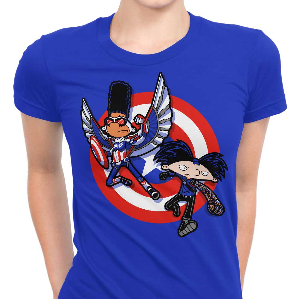 Captain Tallhair and Football Soldier Women's Apparel - Adult & Kids T-Shirts, Sweatshirts & Hoodies apparel design preview 1