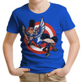 Captain Tallhair and Football Soldier Youth Apparel - Adult & Kids T-Shirts, Sweatshirts & Hoodies apparel design preview 1