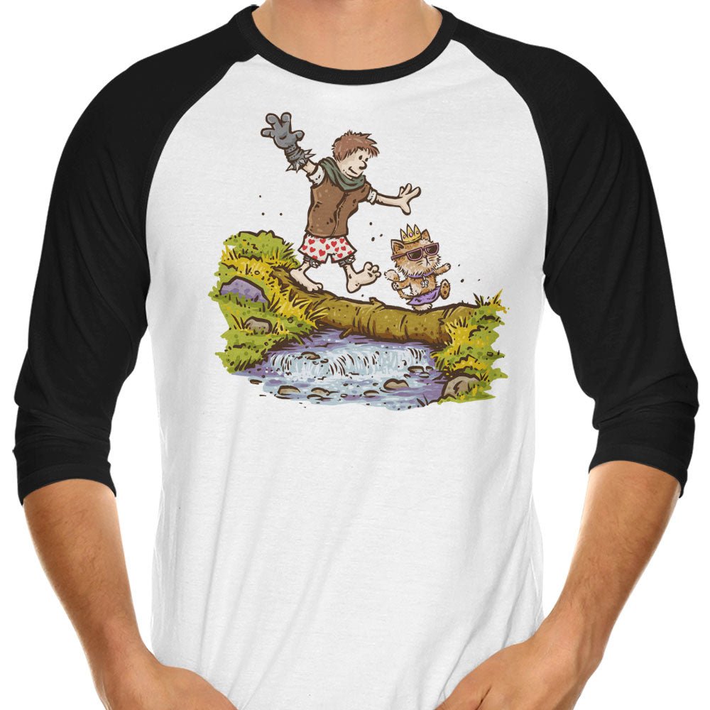 Carl and the Princess 3/4 Sleeve Raglan - Adult & Kids T-Shirts, Sweatshirts & Hoodies apparel design preview 1