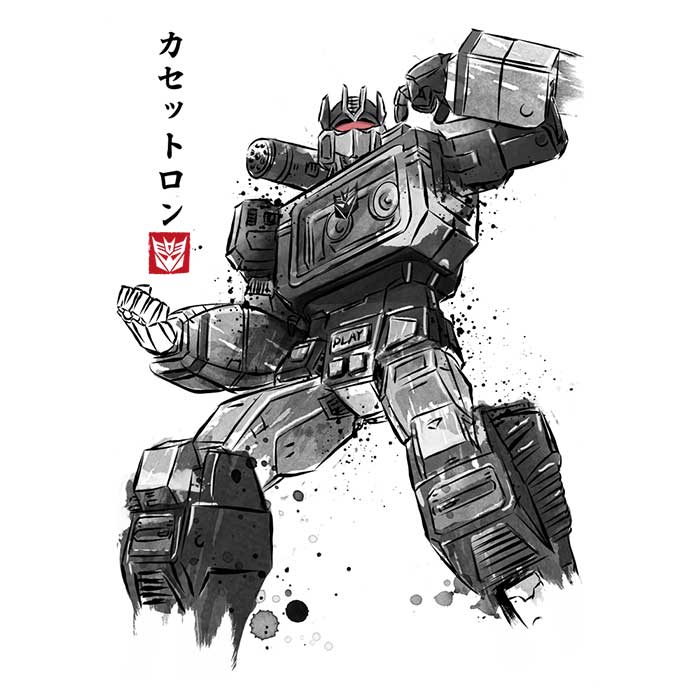 Cassette Sumi-e Coasters - Adult & Kids T-Shirts, Sweatshirts & Hoodies apparel design preview 1