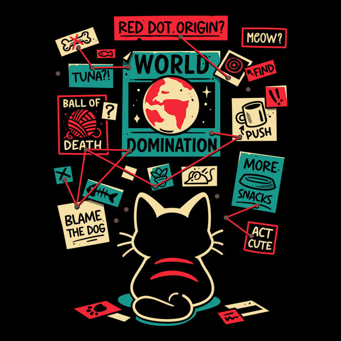 Cat Master Plan Men's Apparel - Adult & Kids T-Shirts, Sweatshirts & Hoodies apparel design preview 2