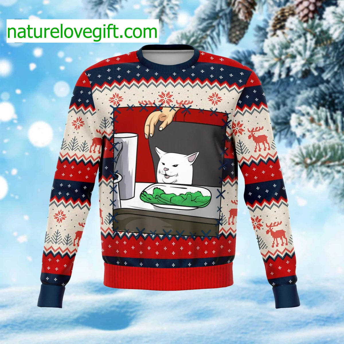 Cat Meme Ugly Christmas Sweater product image